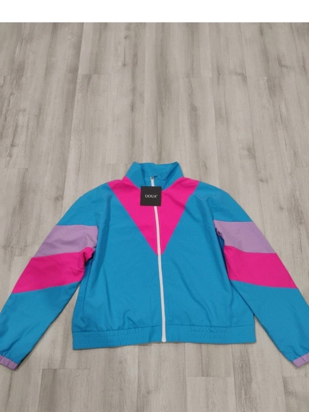 Women's Teal Pink Colorblock Track Jacket